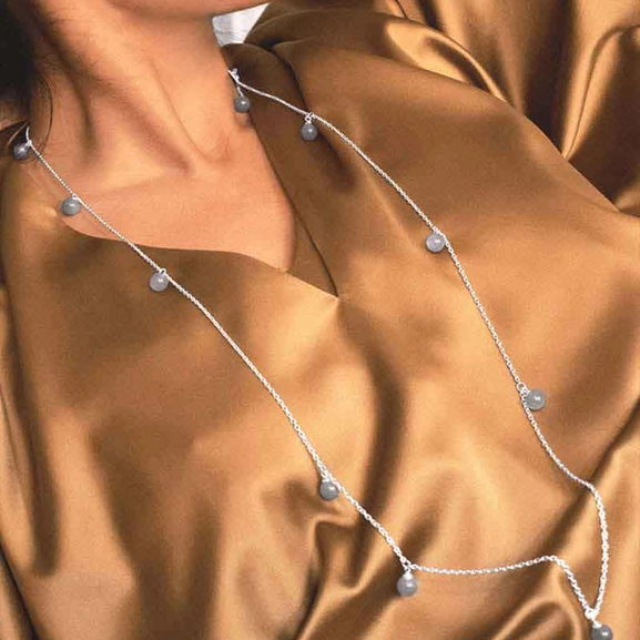Moon Necklace Long Smokey - Drakenberg Sjölin Halsband - Snabb frakt & paketinslagning - Nordicspectra.se