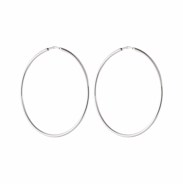 Letters Big Hoop Ear Silver -CU Jewellery - Snabb frakt & paketinslagning - Nordicspectra.se