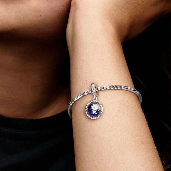 Drehender Globus Charm-Anhänger von PANDORA, Schneller Versand - Nordicspectra.de