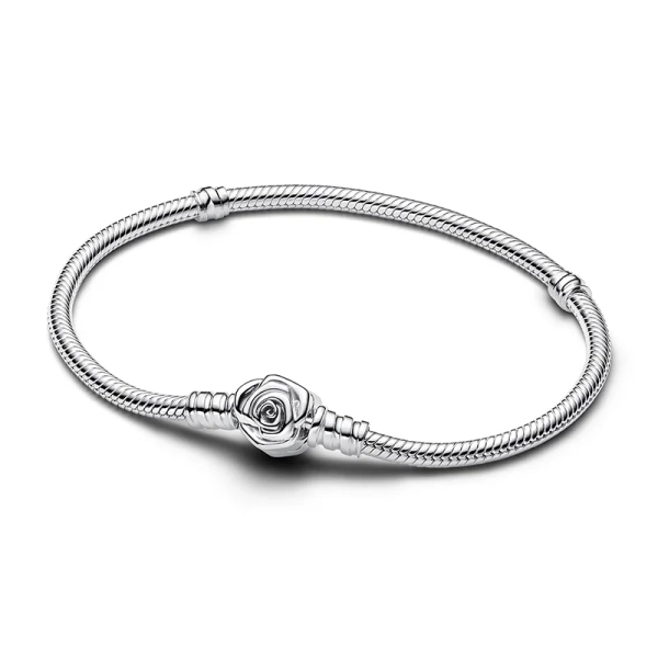 Pandora Moments Blühende Rose Verschluss Schlangen-Gliederarmband - PANDORA - Nordic Spectra