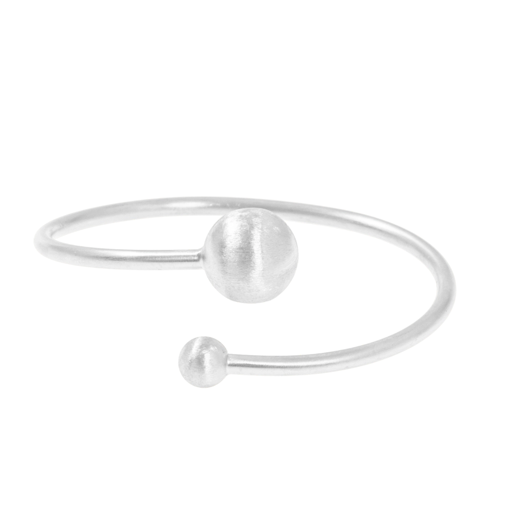 Feather Bangle Brace Flex Silver -CU Jewellery - Snabb frakt & paketinslagning - Nordicspectra.se