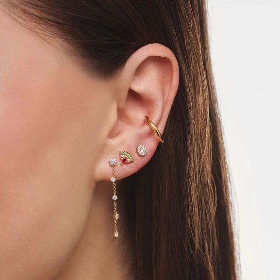 Einzel Ohrstecker Wassermelone Gold von Thomas Sabo, Schneller Versand - Nordicspectra.de