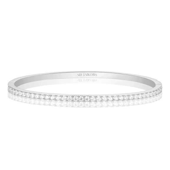 Ellisse Bangle i silver med cubic zirconia från Sif Jakobs Livingo-kollektion