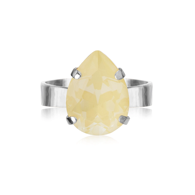 Caroline Svedbom - Mini Drop Ring Rhodium Soft Yellow