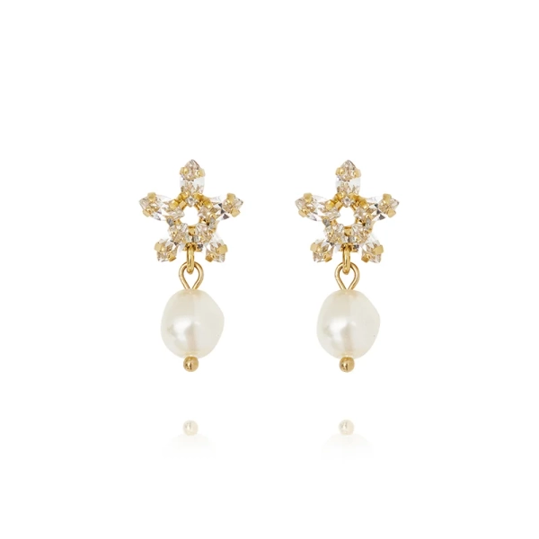 Emmy Earrings Gold Pearl / Crystal - Caroline Svedbom - Snabb frakt & paketinslagning - Nordic Spectra
