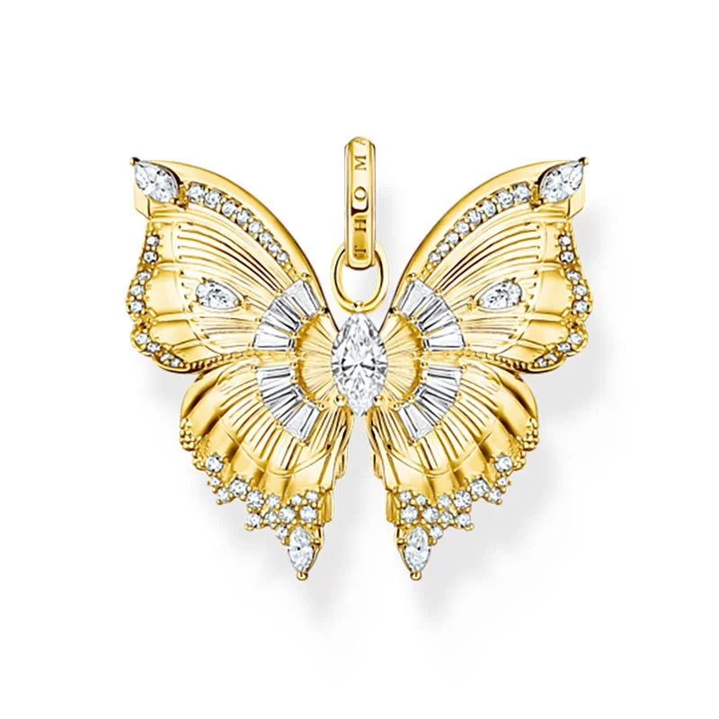 Thomas Sabo - Glittrande Fjäril Hängsmycke Guld