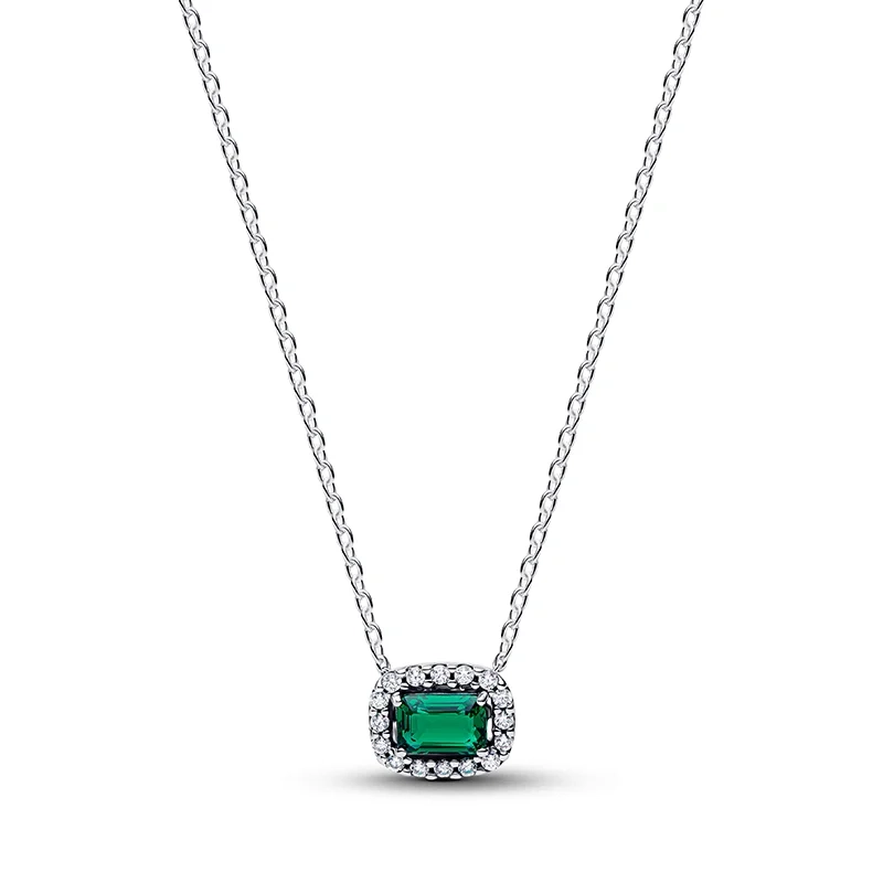 PANDORA - Smaragd Glittrande Grön Sten Halsband