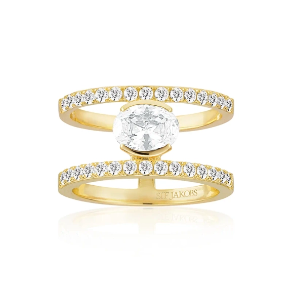 Ellisse Carezza Grande Ring Gold Sif Jakobsilta