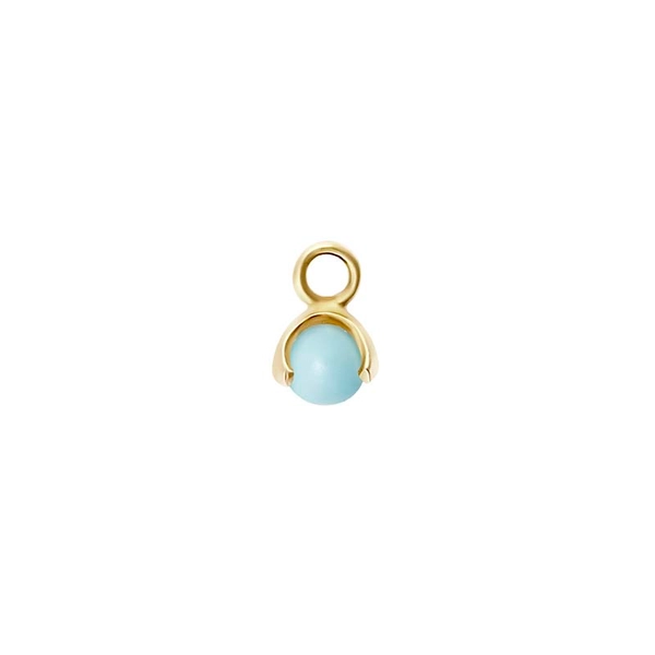 Letters Stone 12 Turquoise Pendant Gold -CU Jewellery - Snabb frakt & paketinslagning - Nordicspectra.se
