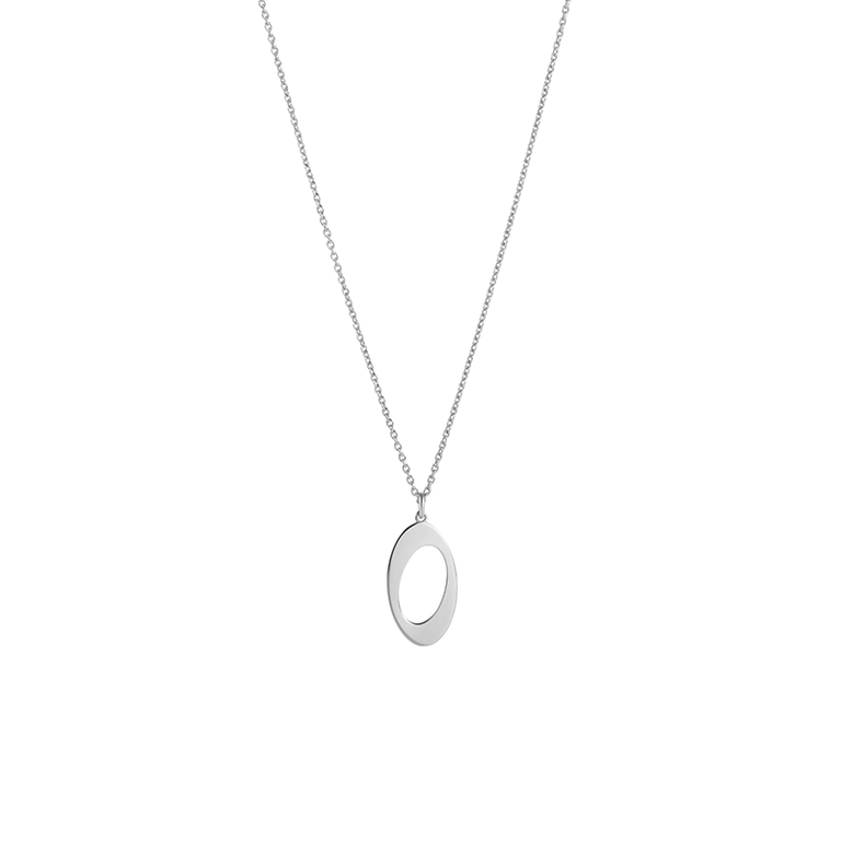 Oval & Out Halsband Silver - Snabb frakt & fri paketinslagning - Nordicspectra.se