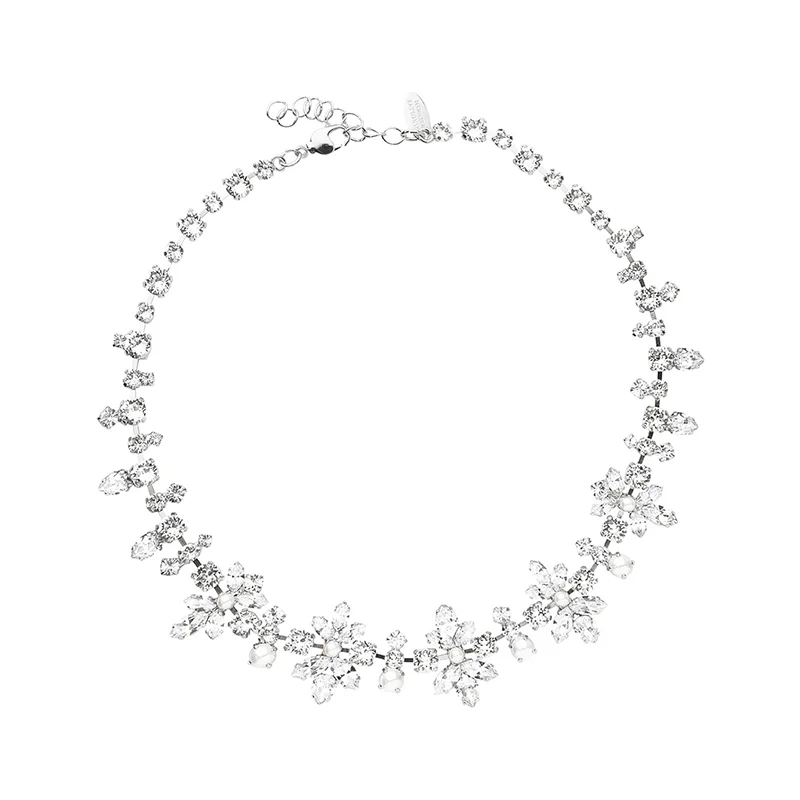 Caroline Svedbom - La Vie En Rose Necklace Rhodium Pearl & Crystal