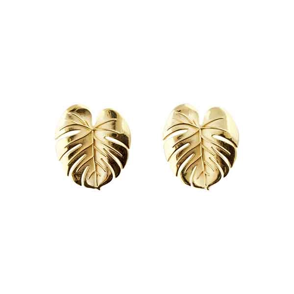 Palm Leaf Earrings Gold - Emma Israelsson - Snabb frakt & paketinslagning - Nordicspectra.se