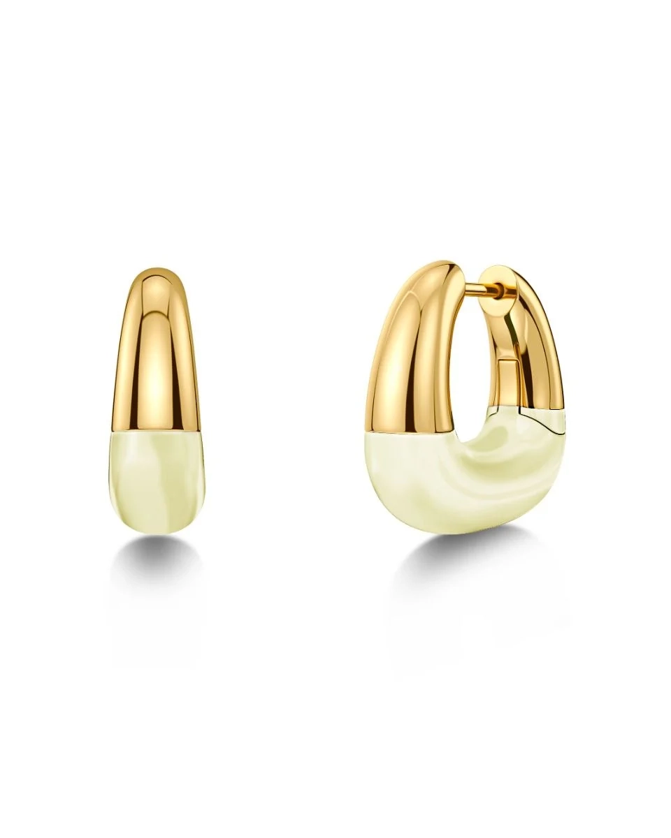 Edblad - Lore Hoops L Offwhite Gold