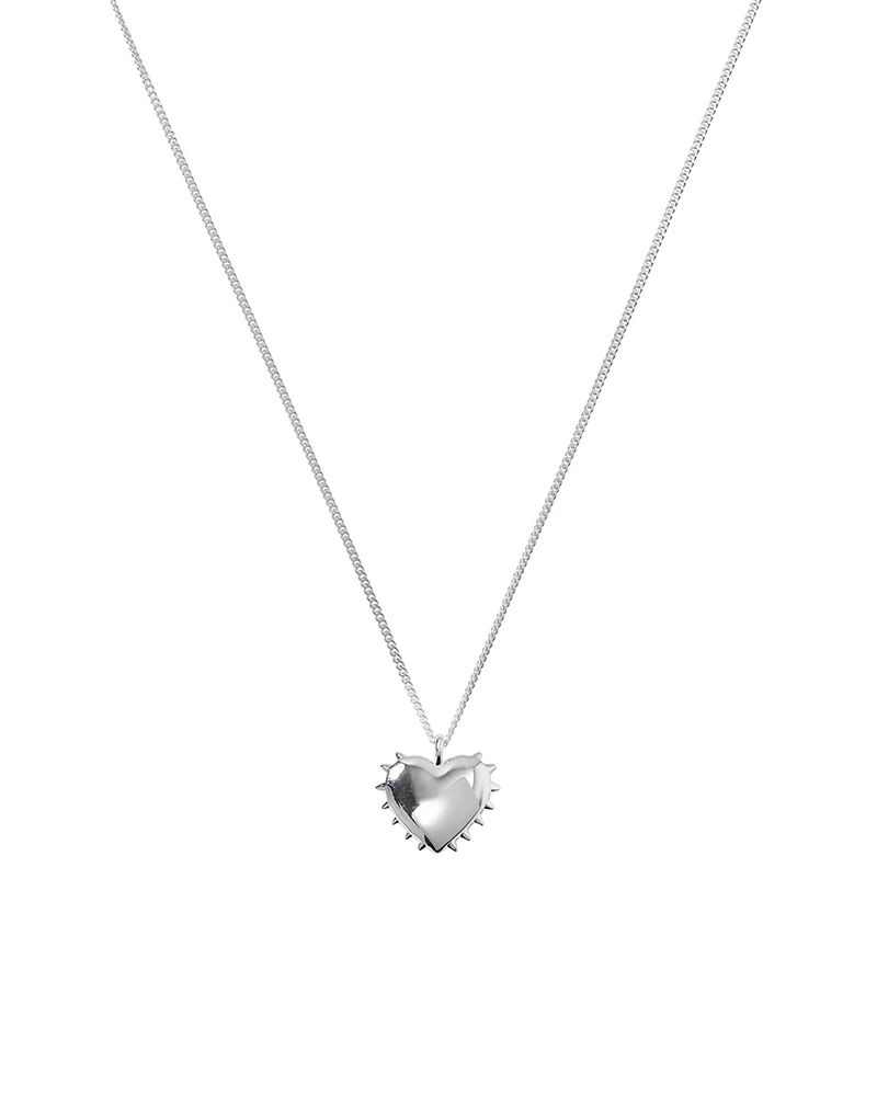 True Love Spike Heart Necklace Silver - Syster P - Snabb leverans & Gratis paketinslagning - Nordic Spectra