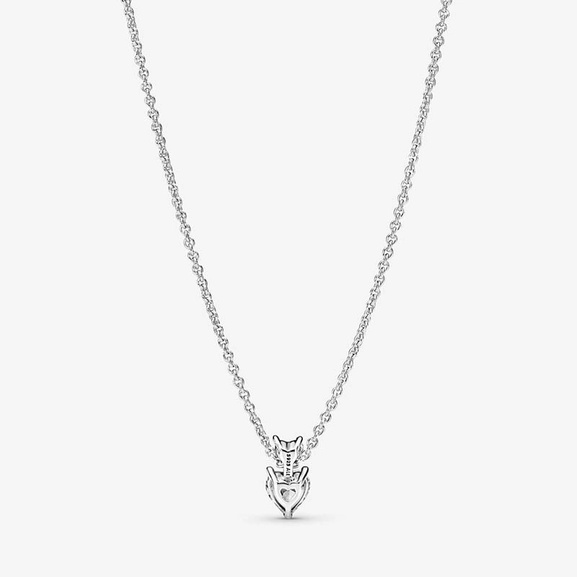 Double Heart Pendant Sparkling Collier Halsband - PANDORA - Snabb frakt & paketinslagning - Nordicspectra.se