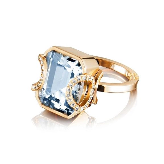 Little Magic Star Ring Aquamarine Gold - Efva Attling ringar - Snabb frakt & paketinslagning - Nordicspectra.se