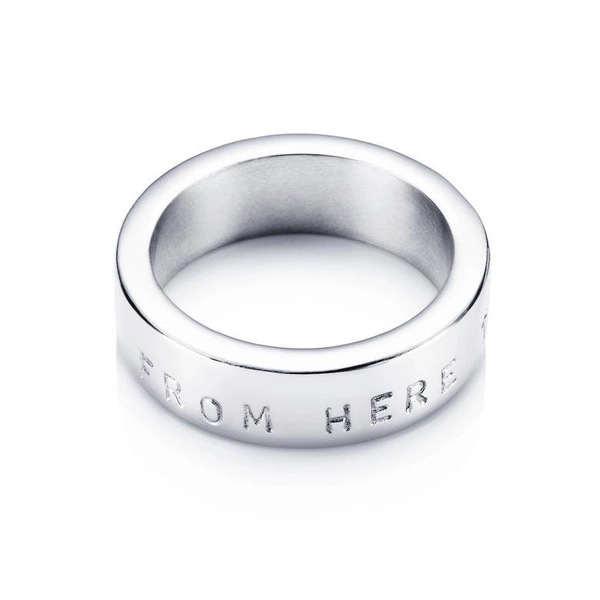 From Here To Eternity Stamped Ring White Gold - Efva Attling ringar - Snabb frakt & paketinslagning - Nordicspectra.se