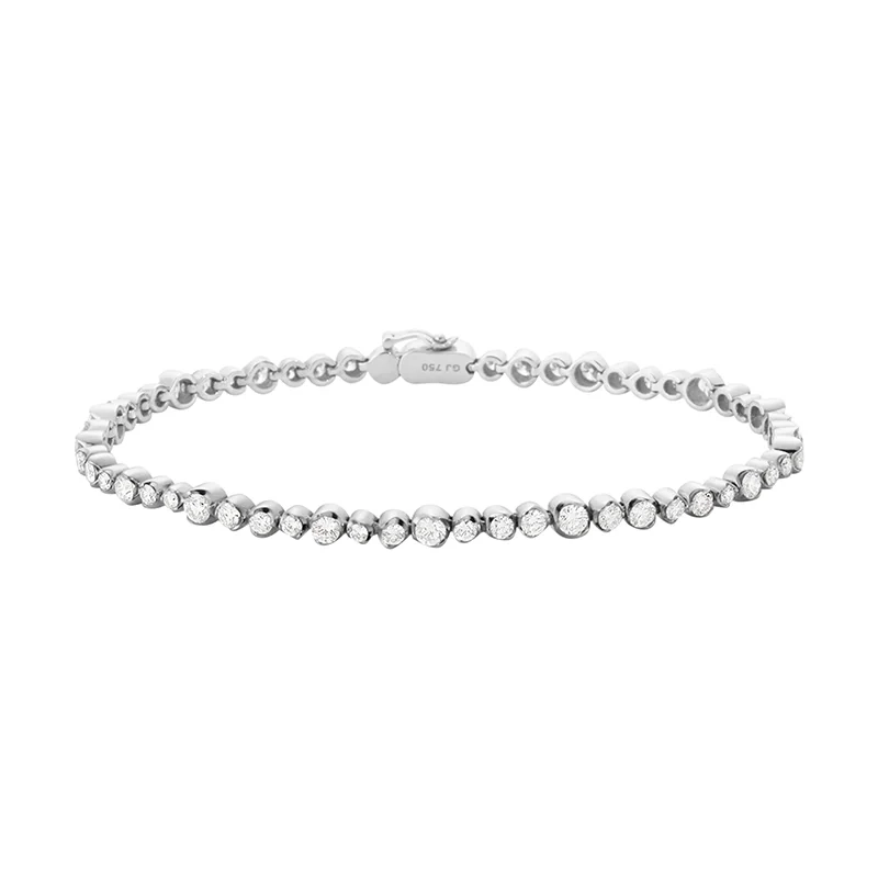 Georg Jensen - Georg Jensen Signature Diamonds Tennisarmband Vitguld