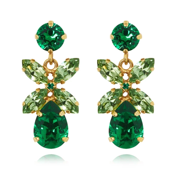 Mini Dione Earrings Gold Majestic Green Combo - Caroline Svedbom - Snabb frakt & paketinslagning - Nordic Spectra