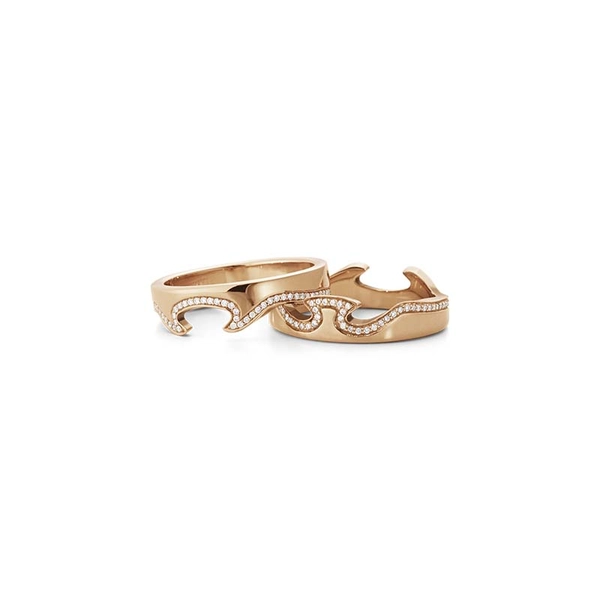 Fusion Zwei Teile Ring RG/RG/Diamant von Georg Jensen, Schneller Versand - Nordicspectra.de