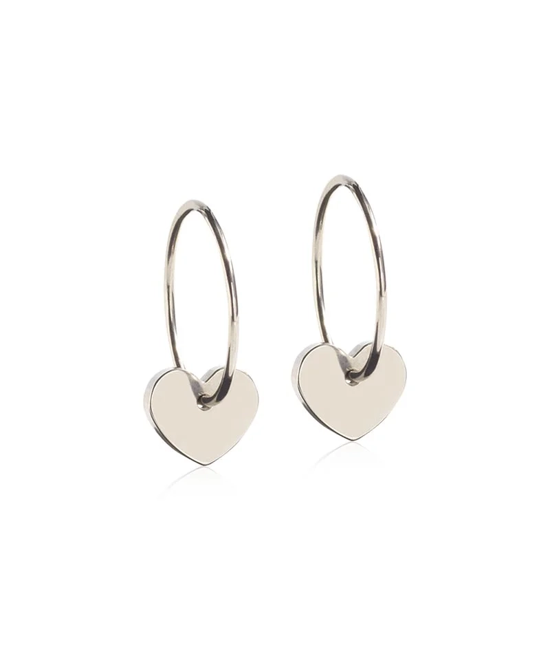 Blomdahl - NT Ear Ring 14 mm Pendant Heart 8 mm