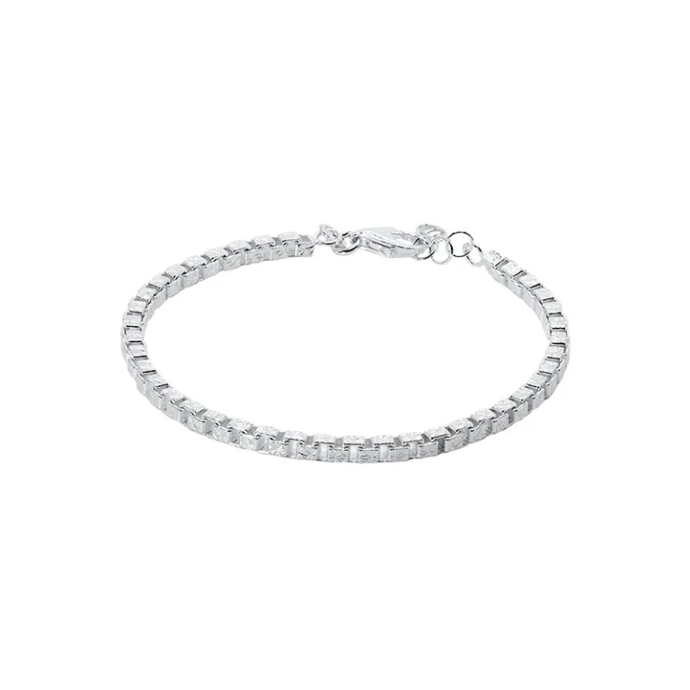 Sparkling Chunky Box Bracelet Silver från Emma Israelsson