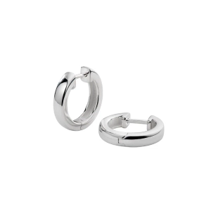Cavelle Big Plain Hoops Silver – klassische