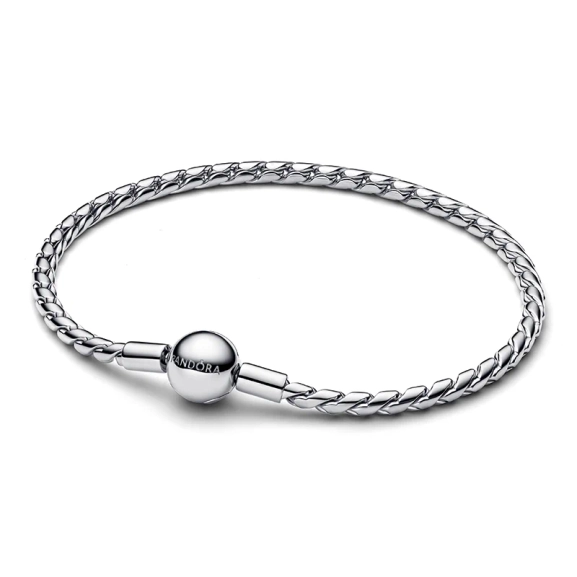 Schlangenförmige Silberkette von Pandora Moments