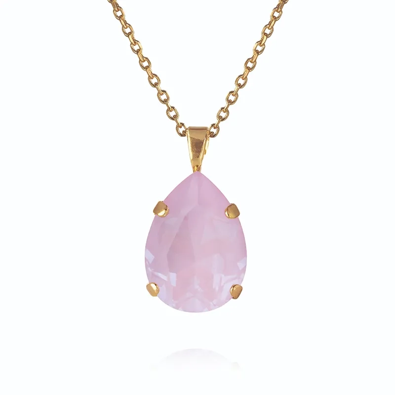 Caroline Svedbom - Mini Drop Necklace Gold Soft Pink