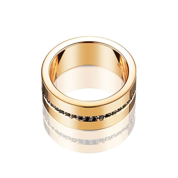 Wide & Black Stars Ring Gold - Efva Attling ringar - Snabb frakt & paketinslagning - Nordicspectra.se
