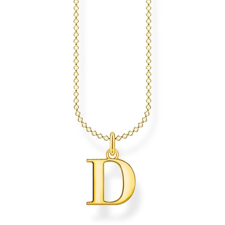 Thomas Sabo - Bokstavshalsband Guld - D