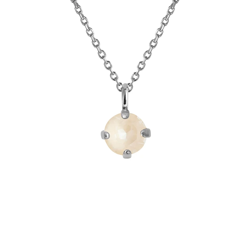 Caroline Svedbom - Natti Stud Necklace Rhodium Linen Ignite