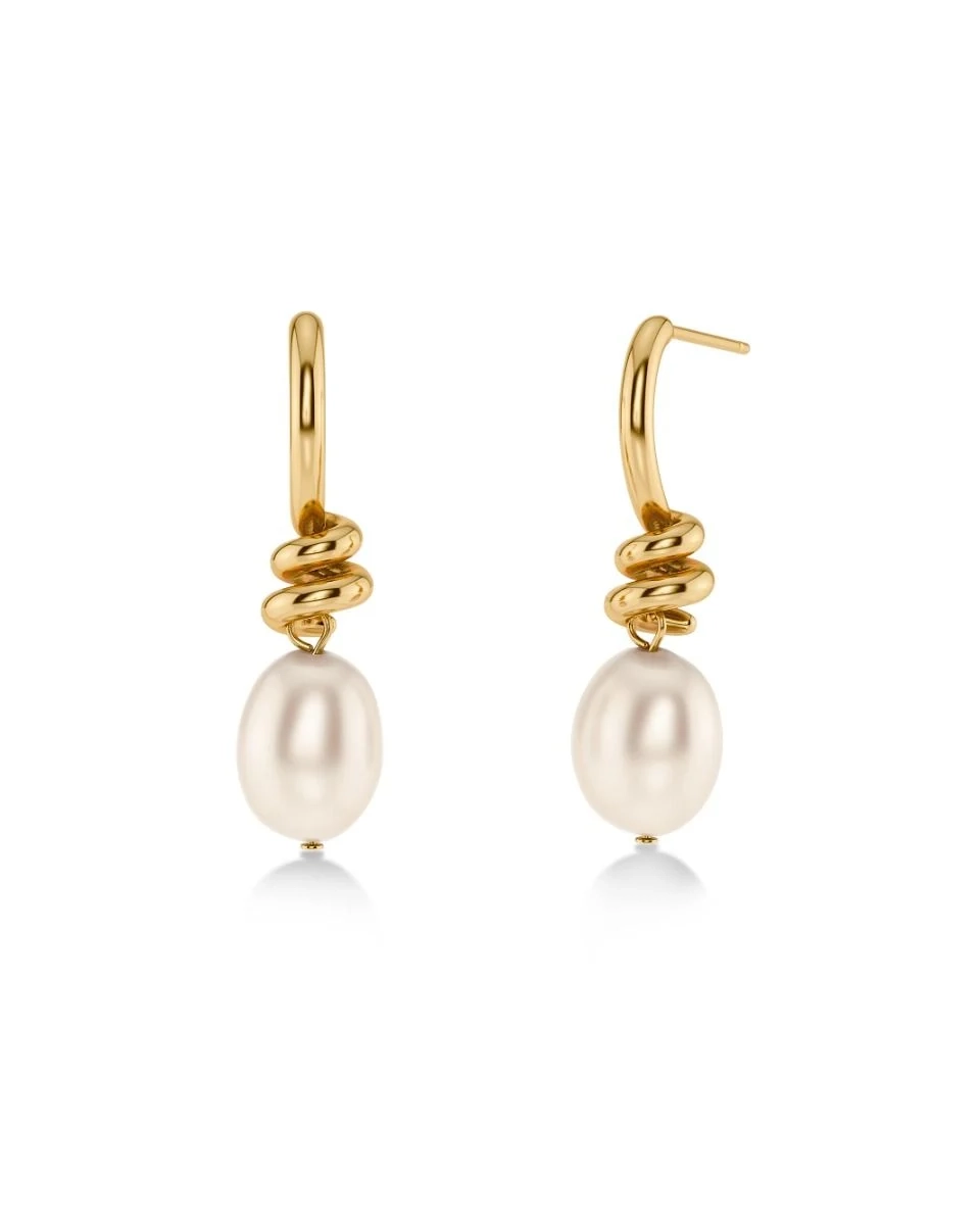 Edblad - Swivel Earrings Pearl S Gold