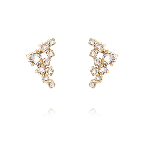 Guldpläterade Stardust Earrings med gnistrande kristaller