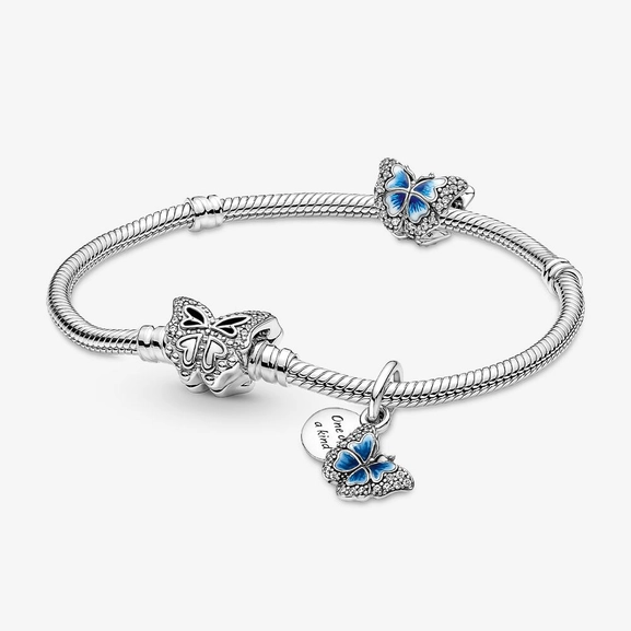 Blå Fjäril Armbandset - PANDORA - Snabb frakt & paketinslagning - Nordicspectra.se