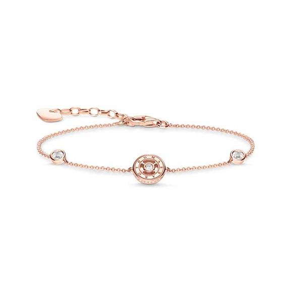 Armband Kreise mit weißen Steinen verroségoldet von Thomas Sabo, Schneller Versand - Nordicspectra.de