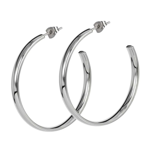 KLARA Örhängen 40 mm Stål - Astrid & Agnes - Snabb frakt & paketinslagning - Nordicspectra.se