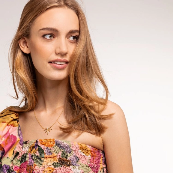 Halsband Glittrande Blad Guld - Thomas Sabo halsband - Snabb frakt & paketinslagning - Nordicspectra.se