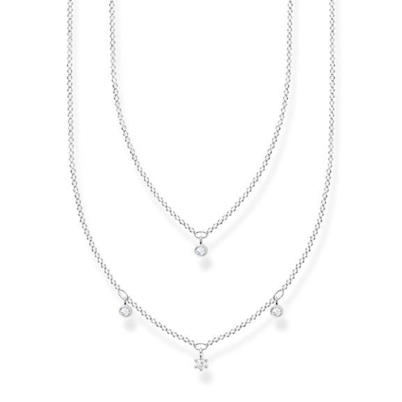 Double Necklace with Sparkling Stones - Thomas Sabo - Suuri valikoima & ilmainen lahjapaketointi - Nordic Spectra