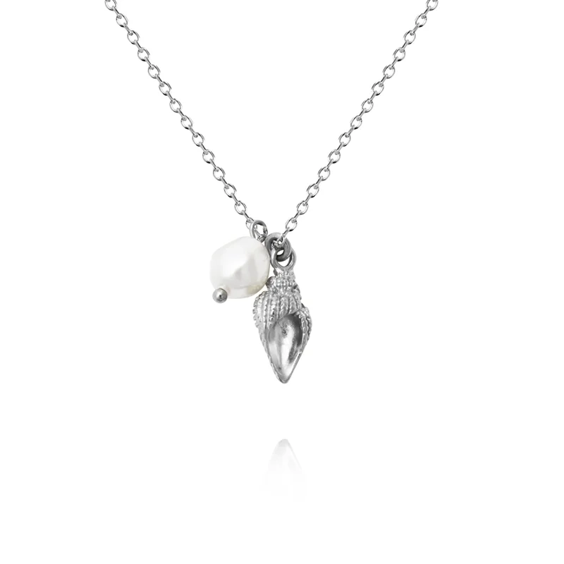 Caroline Svedbom - Shell Pearl Necklace Rhodium