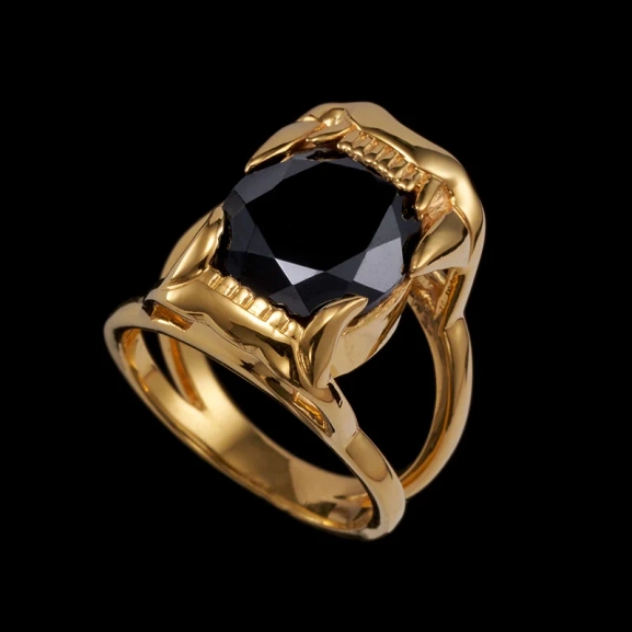 Jaw Stone Ring Black Spinel Gold - Maria Nilsdotter - 1-2 dagars leverans - Nordic Spectra