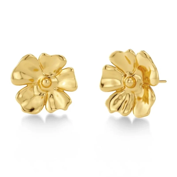 Floral Studs L Gold - Edblad - Snabb frakt & paketinslagning - Nordic Spectra