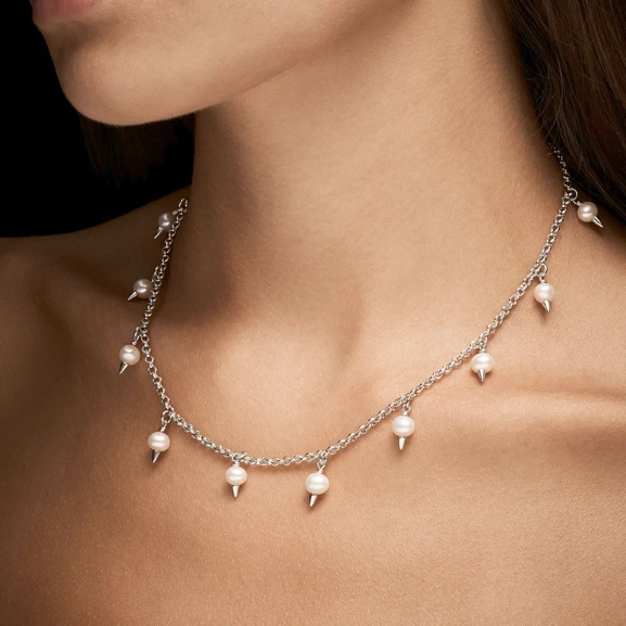 Pierced Pearl Necklace - Maria Nilsdotter - 1-2 dagars leverans - Nordic Spectra