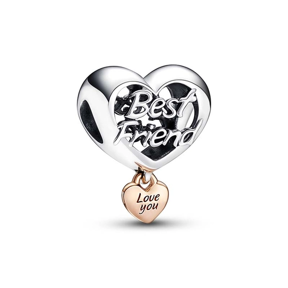 „Love You Best Friend“ Herz-Charm von PANDORA, Schneller Versand - Nordicspectra.de