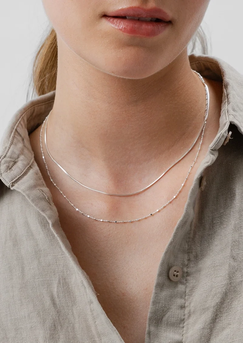 Sheer Station Necklace Silver - Syster P - Snabb leverans & Gratis paketinslagning - Nordic Spectra