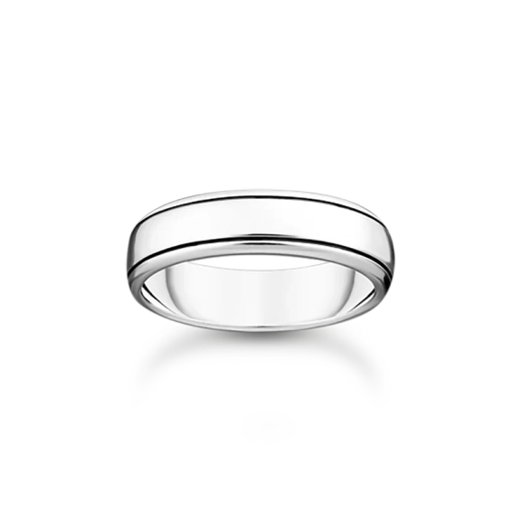 Svarta Linjer Ring i återvunnet silver med två mörka linjer