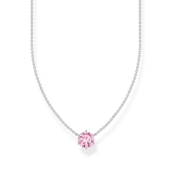 Halsband med Rosa Glittrande Sten - Thomas Sabo - Snabb leverans & paketinslagning - Nordic Spectra