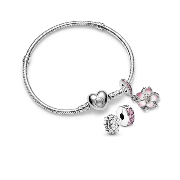 Pandora Moments Heart Clasp Armband & Självlysande Eldfluga
