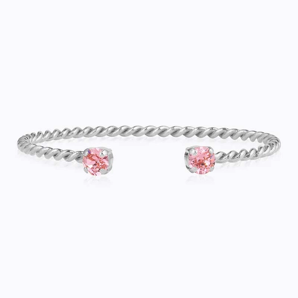 Mini Twisted Bracelet Rhodium Light Rose - Caroline Svedbom - Snabb frakt & paketinslagning - Nordicspectra.se