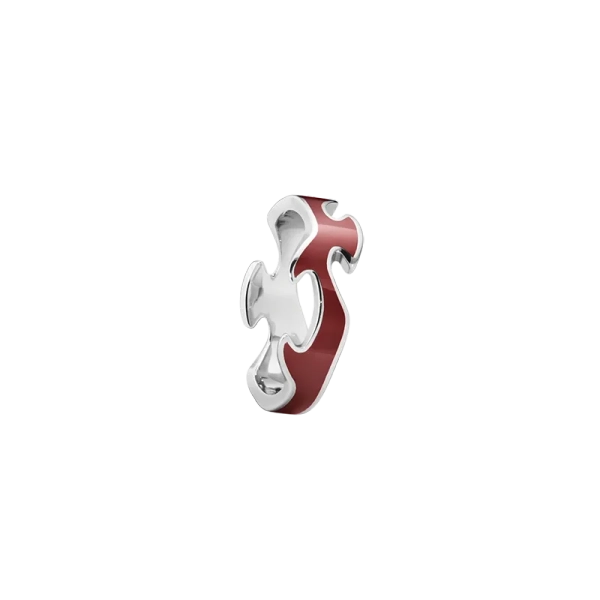 Fusion Center Ring White Gold Red - Georg Jensen - Designschmuck mit schnellen und sicheren Lieferungen - Nordic Spectra